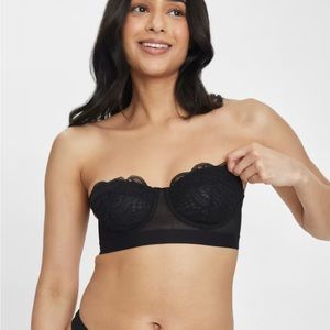 True & co black strapless bra 32C - NWOT